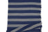 Blue and Gray Fancy Stripe Open Weave Sweater Knit Fabric 41 inches length