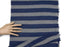 Blue and Gray Fancy Stripe Open Weave Sweater Knit Fabric 41 inches length