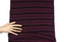 Burgundy and Black Fancy Stripe Open Weave Sweater Knit Fabric 1 Yard and 17 Inches