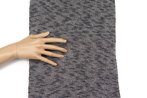 Heather Navy and White Open Weave Sweater Knit Fabric 1.75 yards