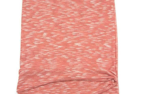 Heather Muted Coral Pink and Off White Open Weave Sweater Knit Fabric 1.5 yards OSK00397