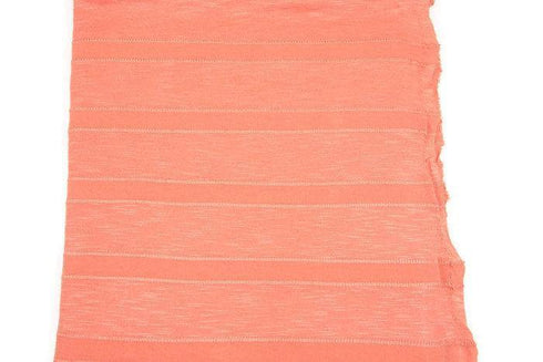 Coral Stripe Sweater Knit Fabric by the yard