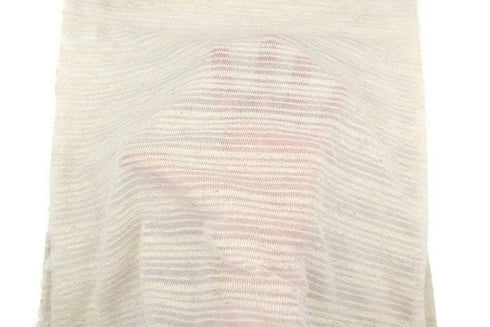Oatmeal Speckled Semi sheer Stripe Sweater Knit Fabric 1 yard and 23 Inches OSK00540