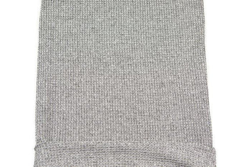 Heather Black and Off White Open Weave Sweater Knit Fabric 1 Yard and 13 Inches OSK00597