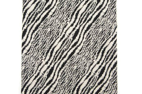 Black and Light Beige Graphic Zebra Design Stretch Brocade Reversible 23 inches length