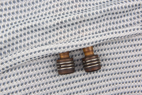 Gray Dotted Fancy Open Weave Sweater Knit Fabric 1.75 yards OSK00736