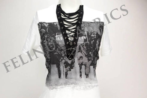 Black Grommet Tape and Black Knit Trim DIY Lace Up Kit for T-shirts