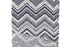 Heather Blue and Cream Chevron Sweater Knit Fabric 1 yard and 25 inches