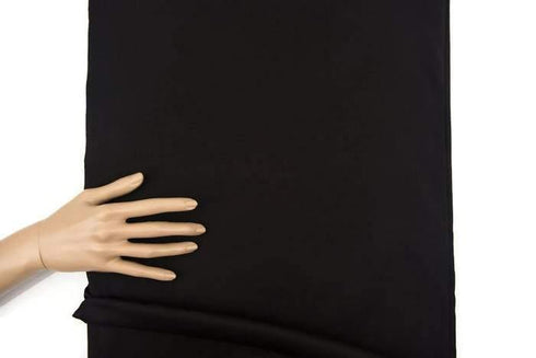 Black Stretch Pique Woven Fabric High End 2.75 yards