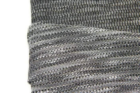 Black White and Metallic Gold Sweater Knit Fabric 1.25 yards
