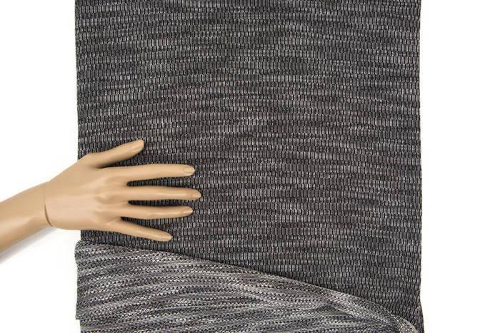 Black White and Metallic Gold Sweater Knit Fabric 1.25 yards - Felinus Fabrics