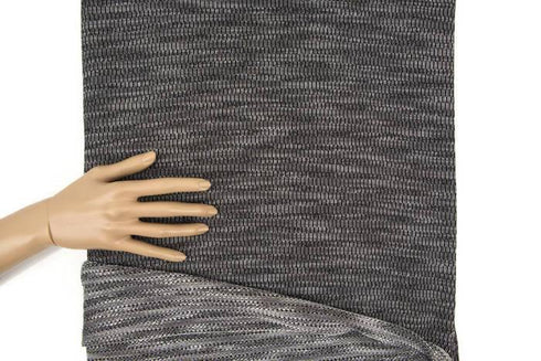 Black White and Metallic Gold Sweater Knit Fabric 1.25 yards