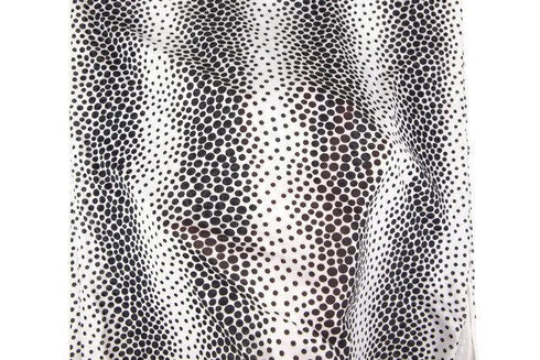 Black and Off White Polka Dot Contemporary Stripe Burnout Knit Fabric by the yard Extra Wide