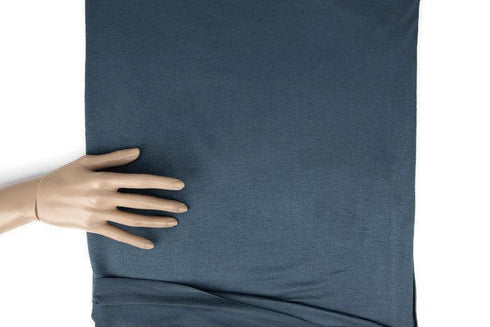 Deep Ocean Blue Knit Jersey Fabric by the yard ATK00358R