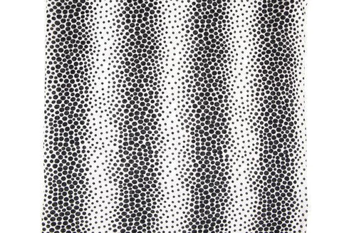 Black and Off White Polka Dot Contemporary Stripe Burnout Knit Fabric by the yard Extra Wide