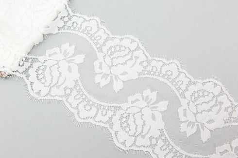 White Lace Trim 7 inches width 3 yard NLT00298