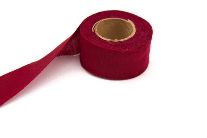 Red Bias Tape Tricot Knit Lining 1.25 inches wide x 5 yards