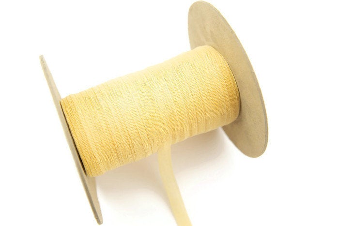 Yellow Narrow Cotton Trim Mesh Gauze Trim Ribbon 10 yards