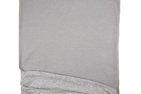 Heather Gray Double Face Knit Double Sided Reversible Knit Fabric Remnant 1.75 yards ATK00379