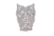 Gold and Silver Owl Embroidered and Sequined Applique on Black Mesh APP00151