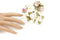 Mini Cream and Pink Variety Paper Flowers Tiny Paper Flowers 24 Pieces NTN00005