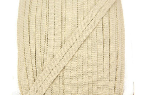 Sand Beige Sweater Knit Fold Over Elastic Trim FOE 3/4 inch width 5 yards ELT00062