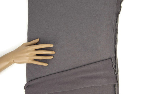 Taupe Brushed Fleece Like Sweater Knit Fabric Remnant 2 yards OSK00971