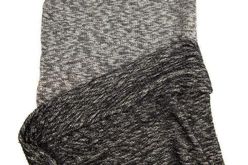 Heather Black and Cream Sweater Terry Knit Fabric Tube by the yard OSK00975R