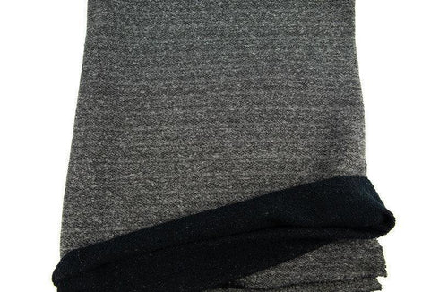 Heather Gray and Black French Terry Fabric Medium Weight by the yard FTK00716R
