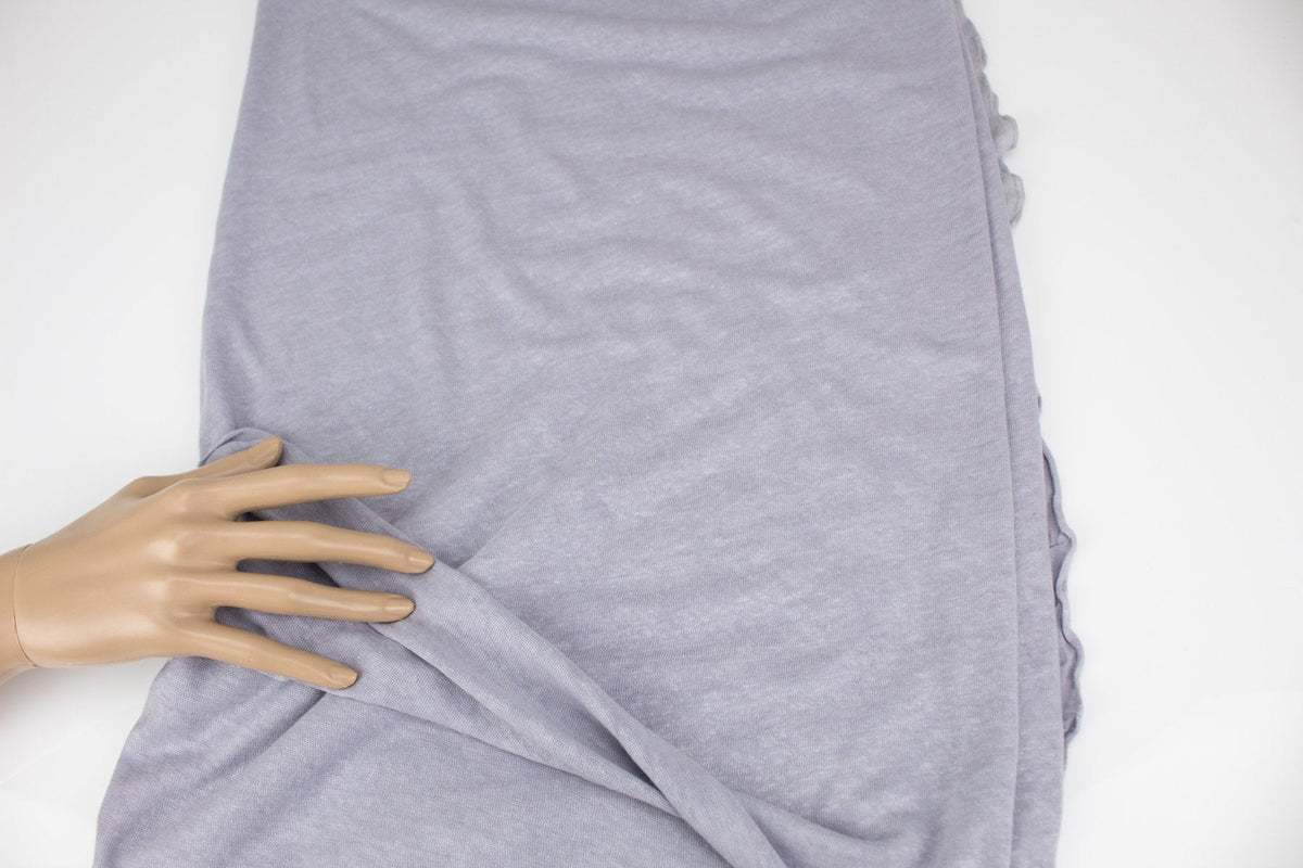 Heather Lavender Gray Sweater Knit Fabric by the yard