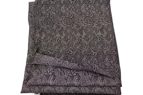 Denim Paisley Damask Woven Fabric Remnant 1.25 yards