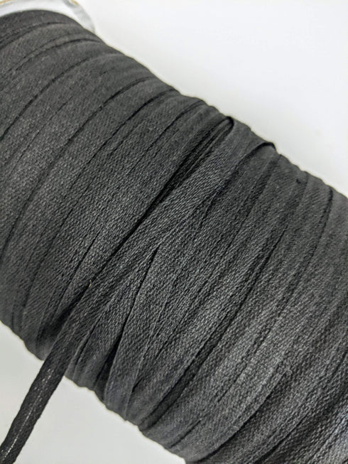 Black Flat Cotton Woven Trim Tape 10 yards
