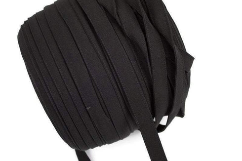 Black Topstitch Polyester Trim Strap 3/4 inch width 10 yards IMPERFECT