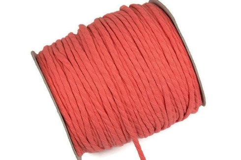 Coral Stripe Sweater Knit Trim Spaghetti Straps Hollow Tube Tubular Trim 10 yards