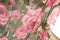 Blush Pink and Green Rose Floral Stretch Mesh Fabric Extra Wide by the yard
