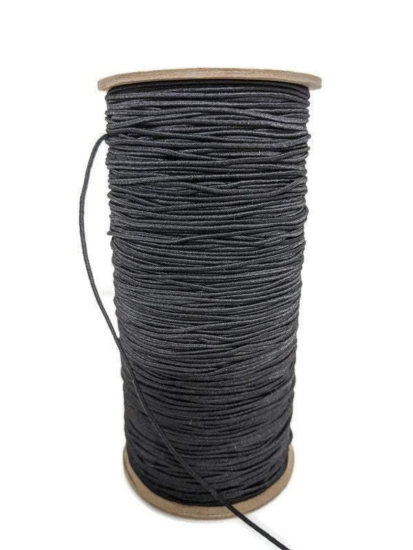 Black 1/16 inchElastic Trim 10 yards - Felinus Fabrics