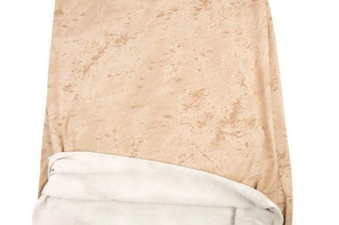 Beige Crackled Tie Dye Like Brushed Poly Knit Fabric by the yard IMPERFECT