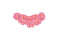 Pink Bead Swirl on Mesh Applique  APP00167