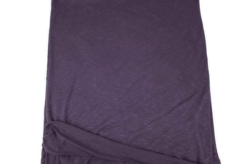 Dark Purple Rayon Slub Knit Jersey Fabric by the yard Extra Wide ATK00444R