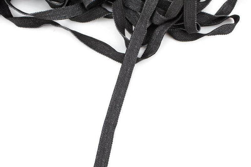 Black Elastic Denim Trim Stretch Denim Trim Elastic Headband two pieces that total 8 yards ELT00168B