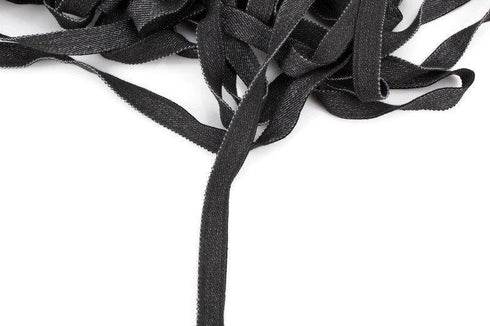 Black Elastic Denim Trim Stretch Denim Trim Elastic Headband two pieces that total 8 yards ELT00168B