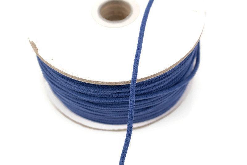 Blue Soft Round Elastic Trim Spaghetti Straps Face Mask Elastic Ear Loops Headbands 5 yards - Felinus Fabrics