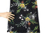 Black Floral Brushed Poly Knit Fabric 34 inches width