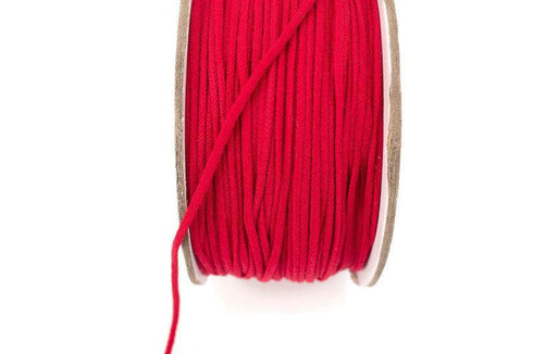 Red Soft Round Elastic Trim Spaghetti Straps Face Mask Elastic Ear Loops Headbands 10 yards ELT00184