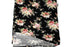 Black and Coral Multi Floral Knit Jersey Fabric by the yard