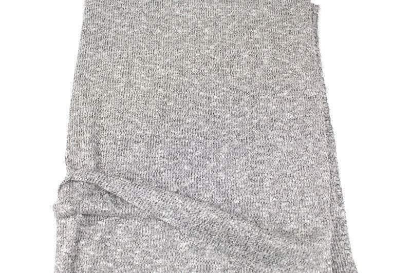 Heather Black and White Rib Sweater Knit Fabric by the yard OSK01024R - Felinus Fabrics
