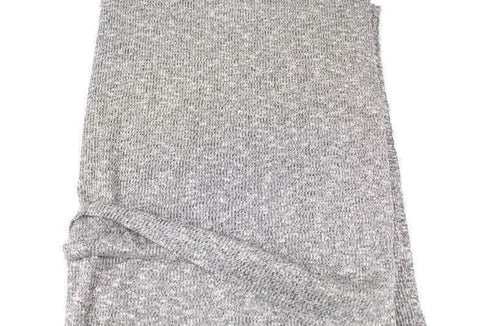 Heather Black and White Rib Sweater Knit Fabric by the yard OSK01024R