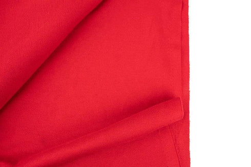 Red Cotton Spandex Fine Rib Knit Jersey Fabric Remnant 2.75 yards ATK00473