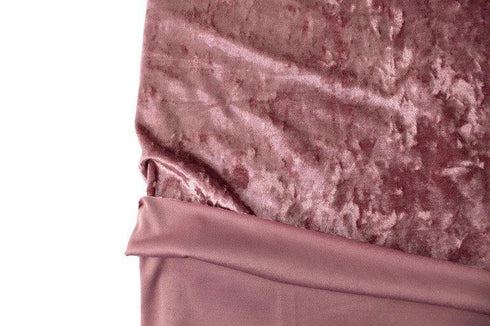 Blush Pink Crushed Stretch Velvet Knit Fabric by the yard
