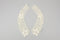Cream Embroidered Organza Lace Collar Applique 1 Pair